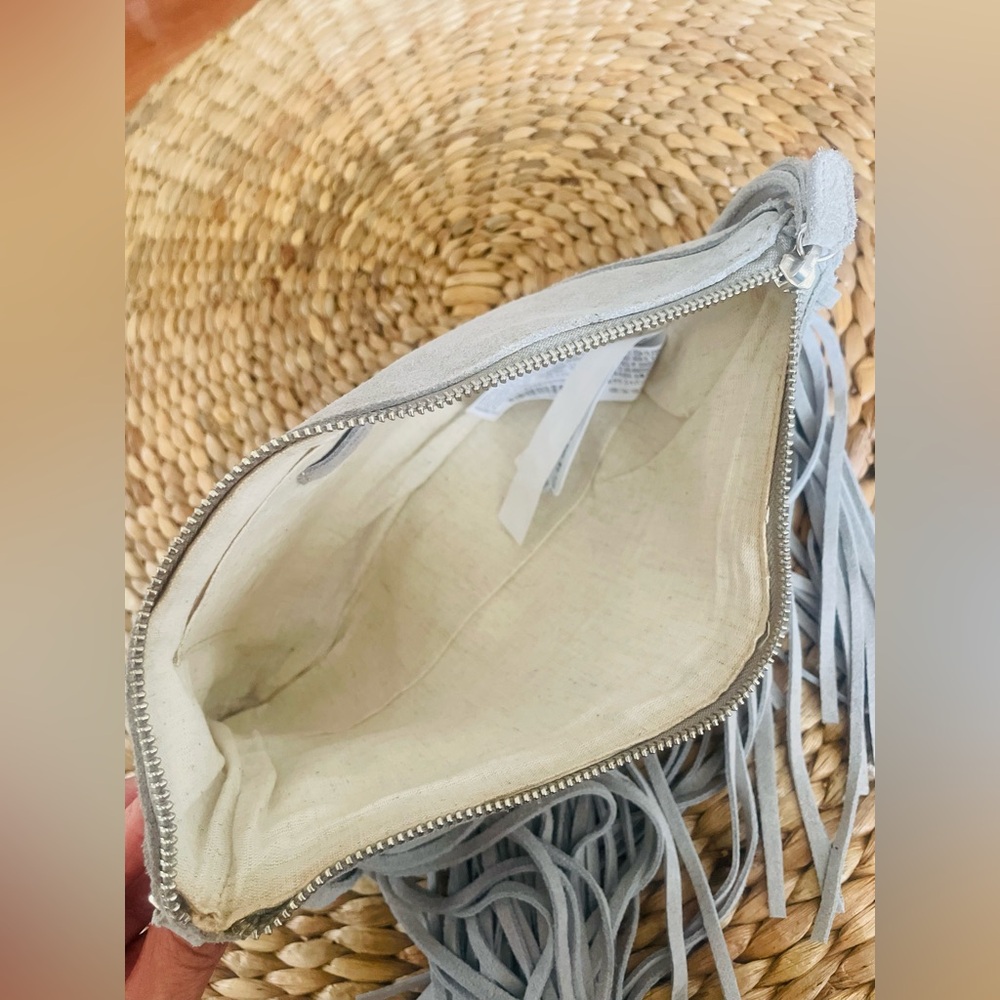 Zara Bohemian Suede Clutch/Crossbody - Picture 7 of 8